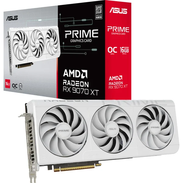 Foto 5 van ASUS PRIME Radeon RX 9070 XT OC WHITE grafische kaart
