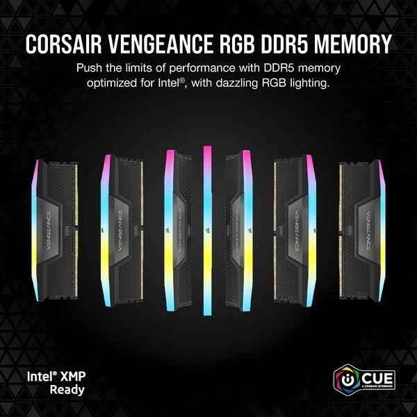 Foto 3 van Corsair Vengeance RGB 32 GB DDR5-6000 (2x 16 GB) werkgeheugen (Zwart)