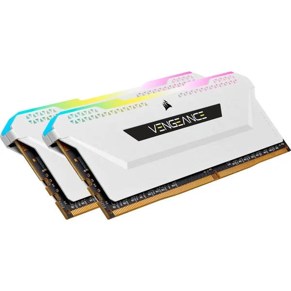 Foto 2 van Corsair Vengeance RGB PRO SL 32 GB DDR4-3200 (2x 16 GB) werkgeheugen (Wit)