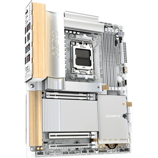 Foto 2 van GIGABYTE X870E AERO X3D WOOD socket AM5 moederbord