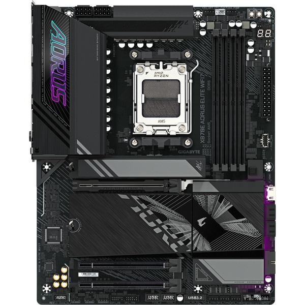 Foto 2 van GIGABYTE X870E AORUS ELITE WIFI7 socket AM5 moederbord