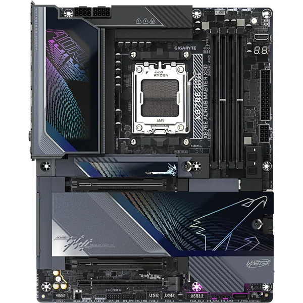 Foto 3 van GIGABYTE X870E AORUS MASTER X3D socket AM5 moederbord