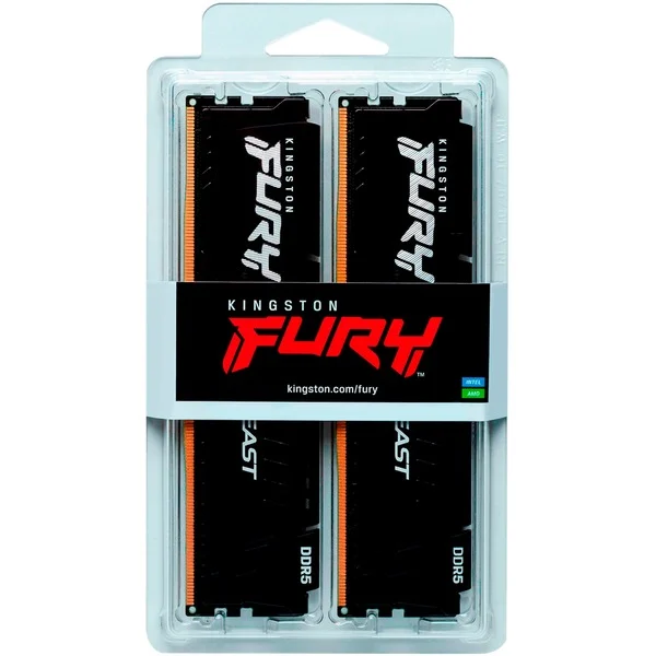 Foto 3 van Kingston FURY Beast 32 GB DDR5-6000 (2x 16 GB) werkgeheugen (Zwart)