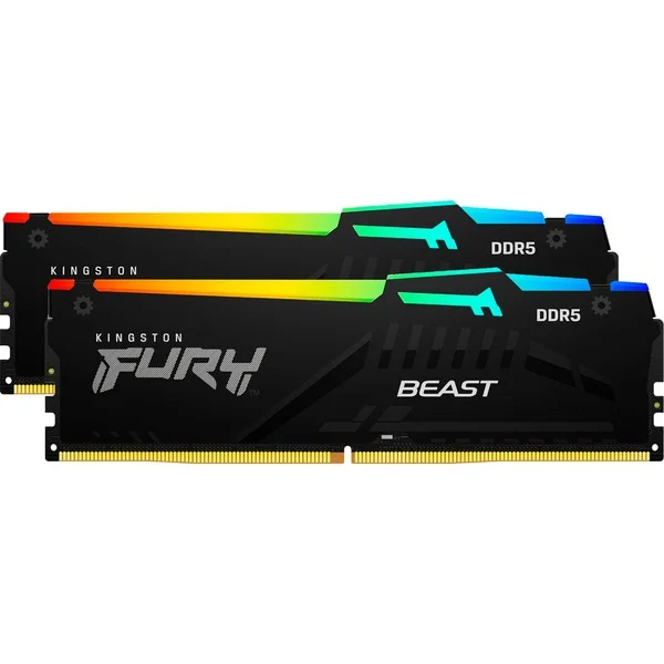 Kingston FURY Beast RGB 64 GB DDR5-6000 (2x 32 GB) werkgeheugen (Zwart, CL30)