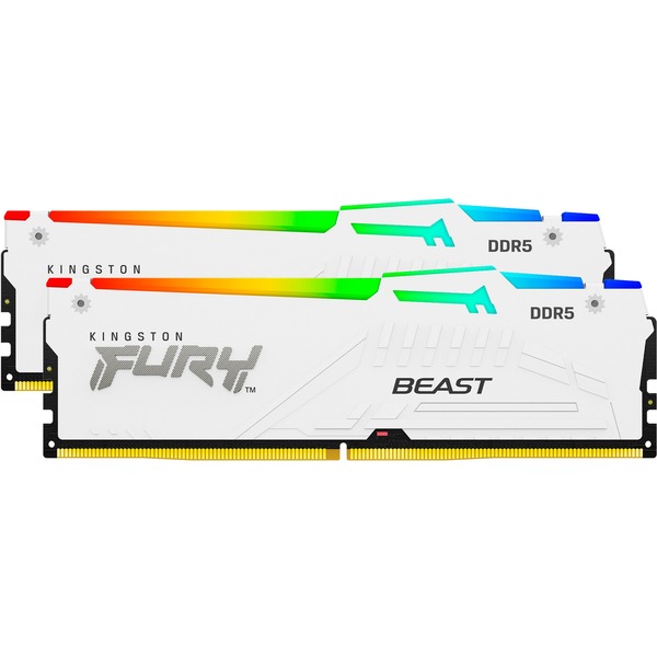 Kingston FURY Beast RGB 64 GB DDR5-6000 (2x 32 GB) werkgeheugen (Wit, CL30)