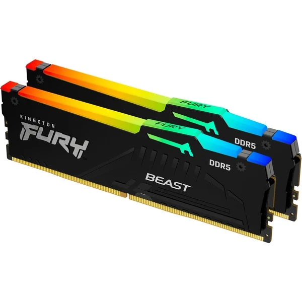 Foto 2 van Kingston FURY Beast RGB 64 GB DDR5-6000 (2x 32 GB) werkgeheugen (Zwart, CL36)